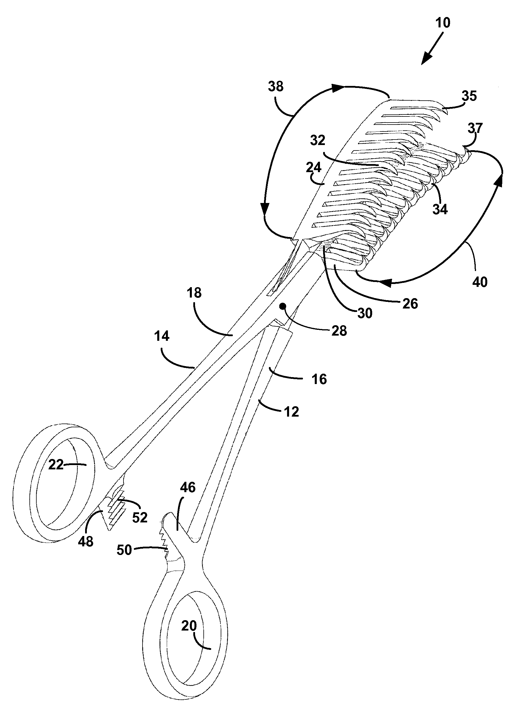 Tissue grasping forceps and localizing needle holder