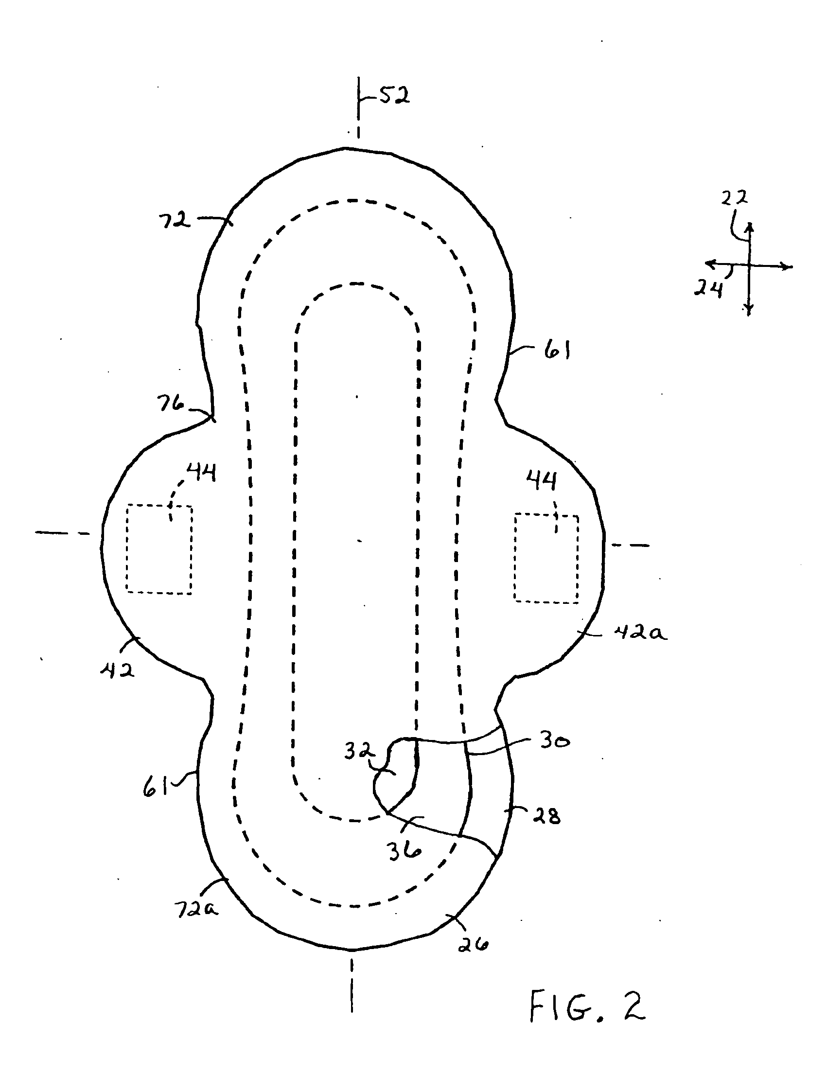 Absorbent article with lengthwise, compact-fold and wrap layer