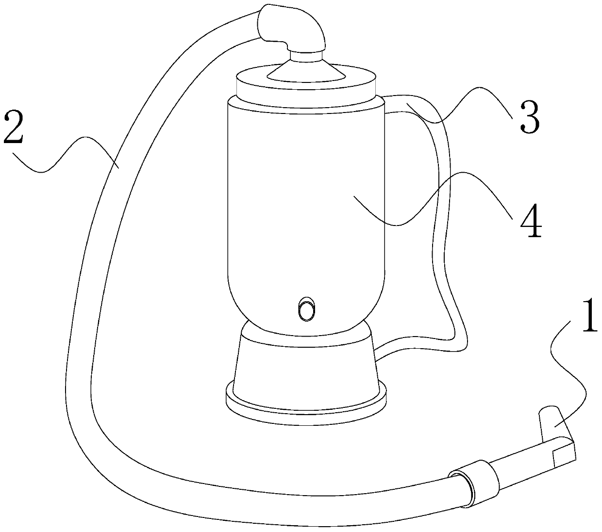 Back-carried dust collector with stable suction force and transparent filter bag