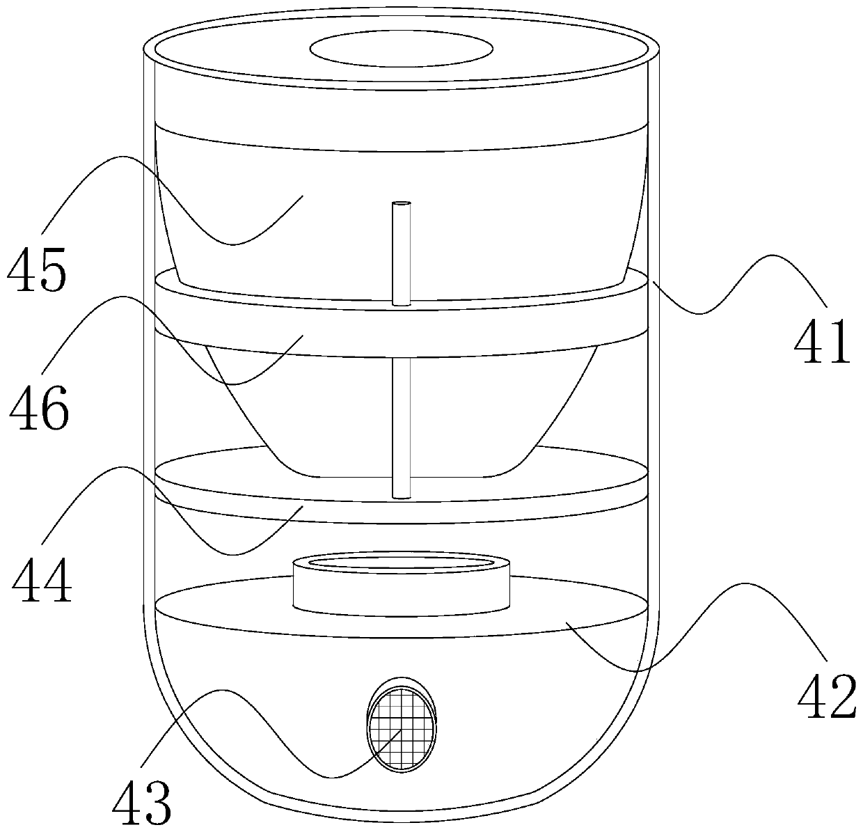 Back-carried dust collector with stable suction force and transparent filter bag