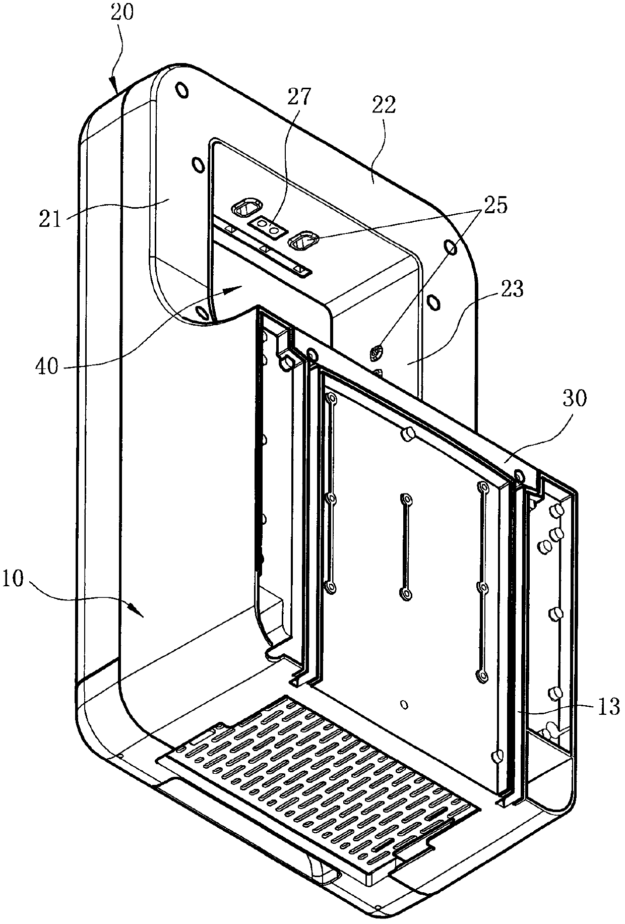 Hand dryer device preventing water stain generation