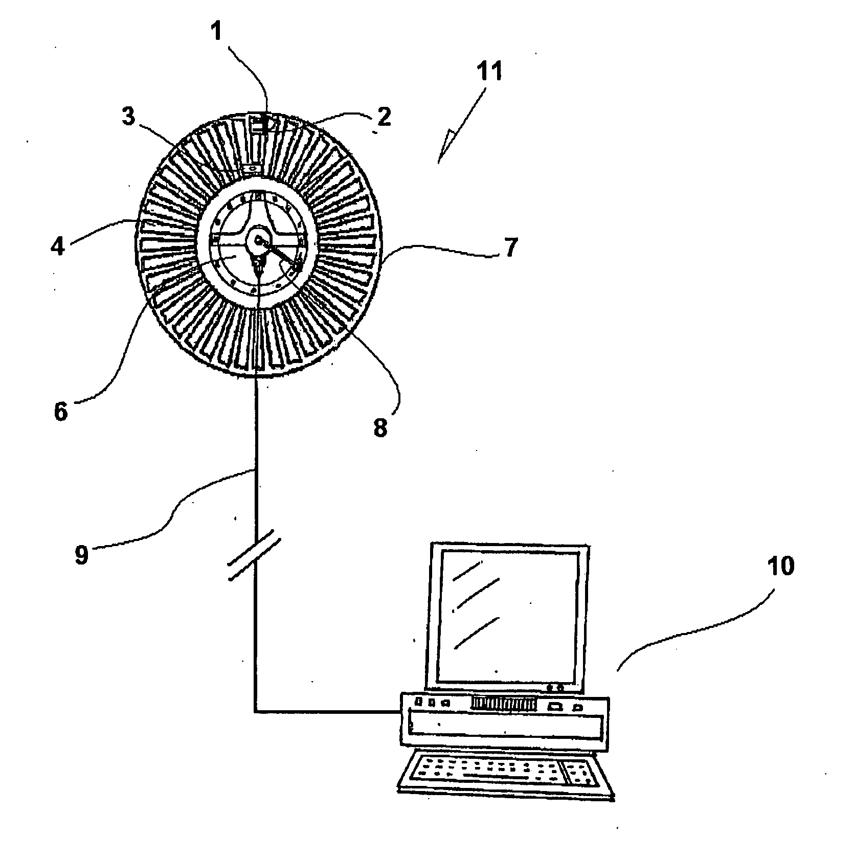 Rotor blade system for rotor and rotor case inspection