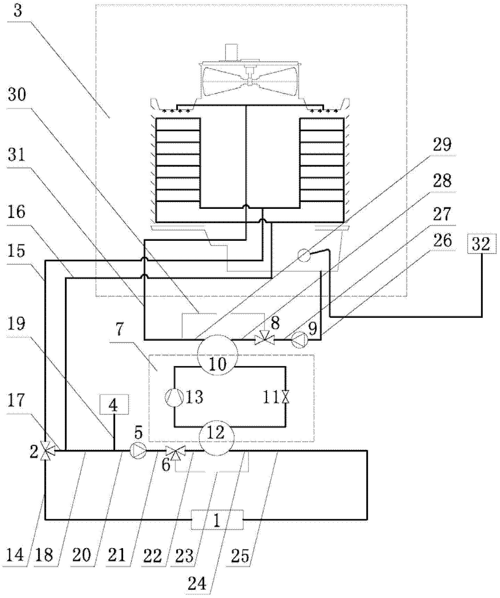 Application method and application system of multifunctional cooling tower