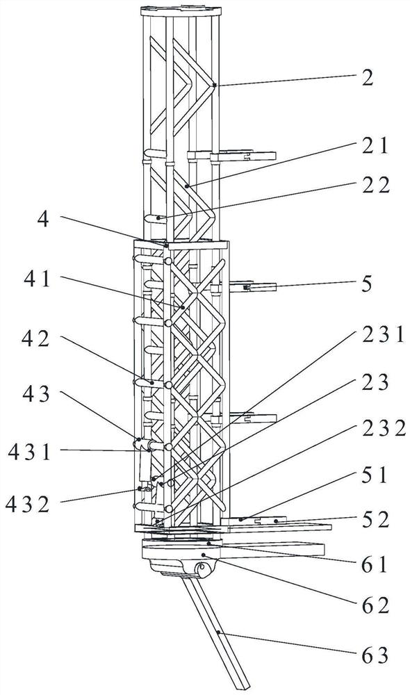 Integral lifting type automatic building construction platform
