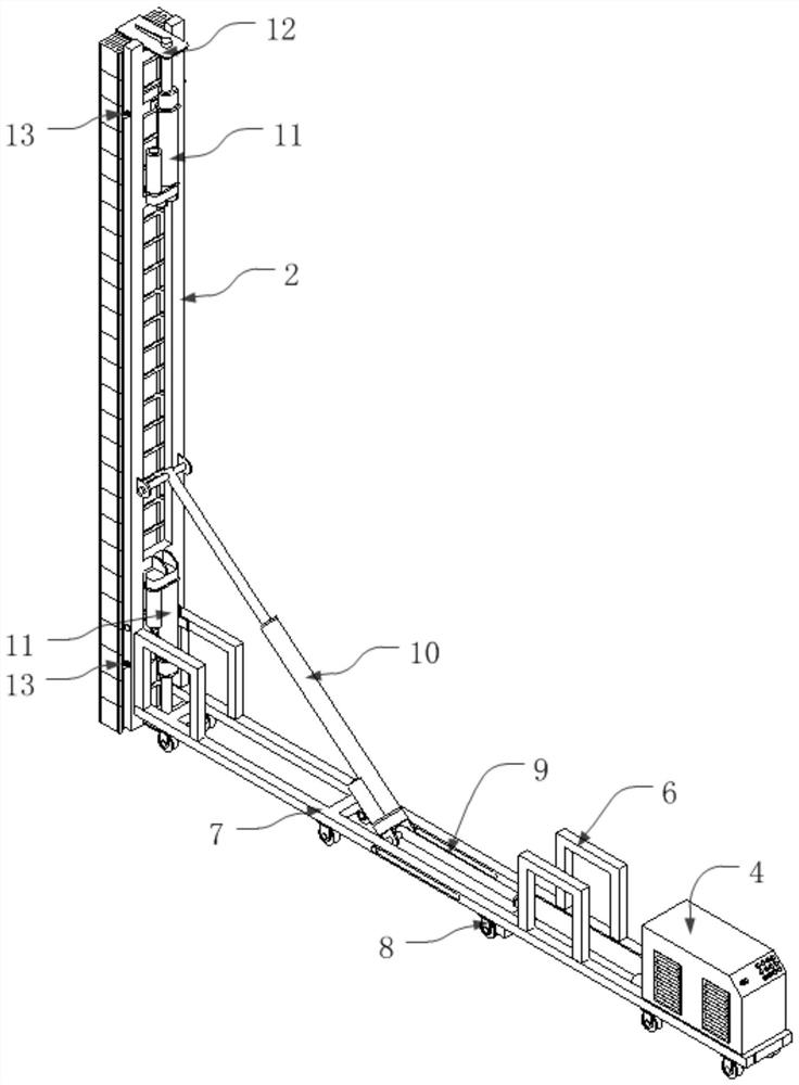 Coke oven checker brick installation device and its construction method