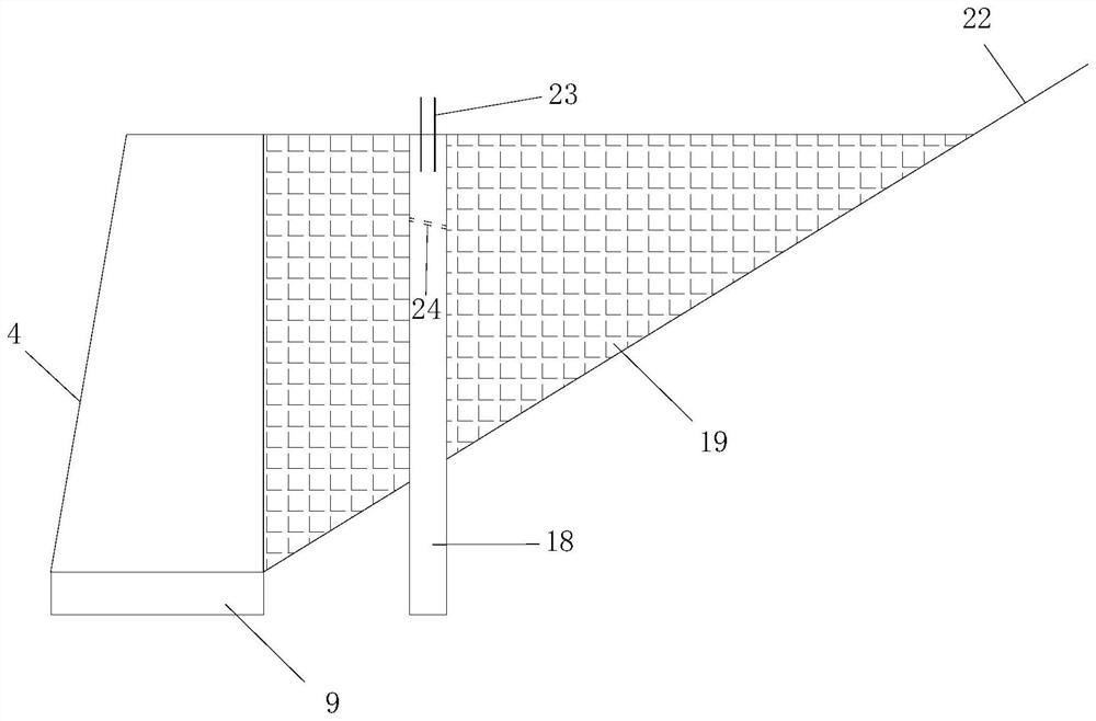 Load-reducing and height-increasing structure of existing retaining wall and its construction method