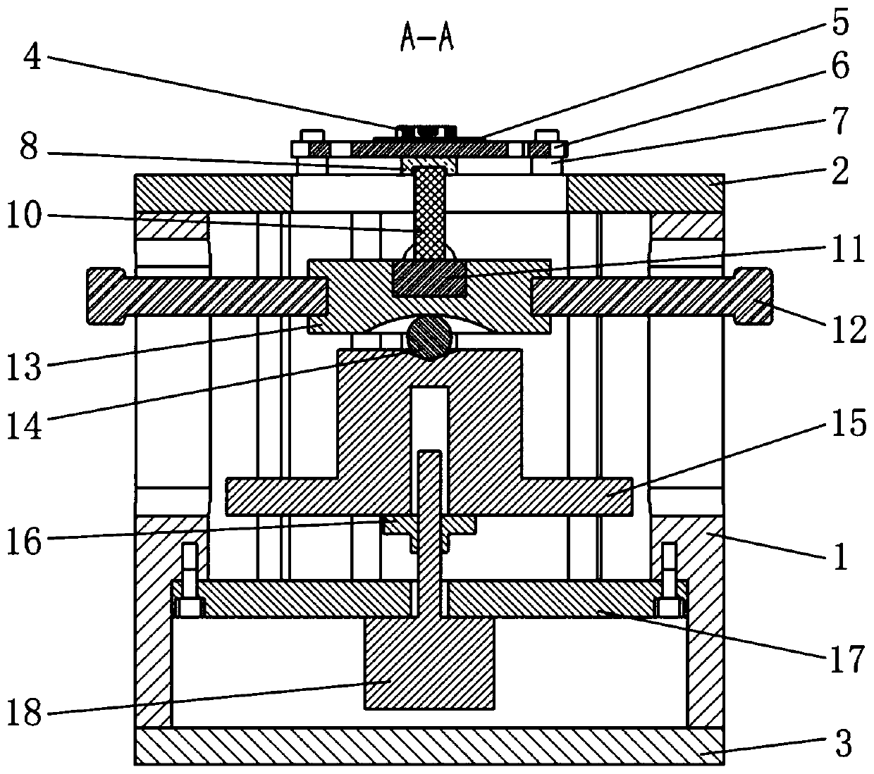 Four-axis base excitation device for testing the dynamic characteristics of mems microstructures