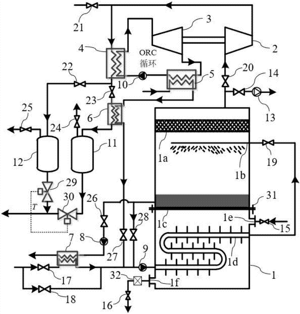 Waste heat desalinating system and desalinating method for ship