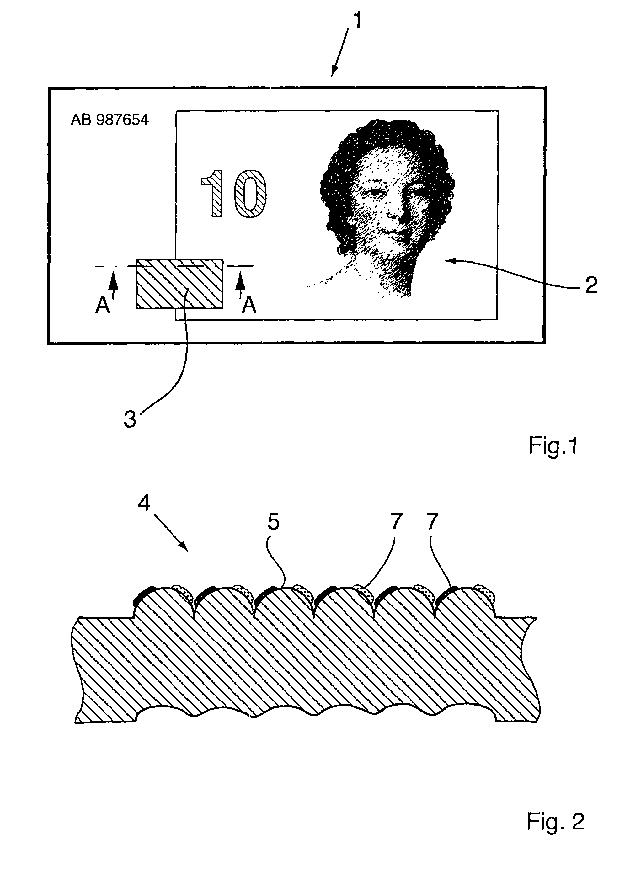 Data support with an optically variable structure