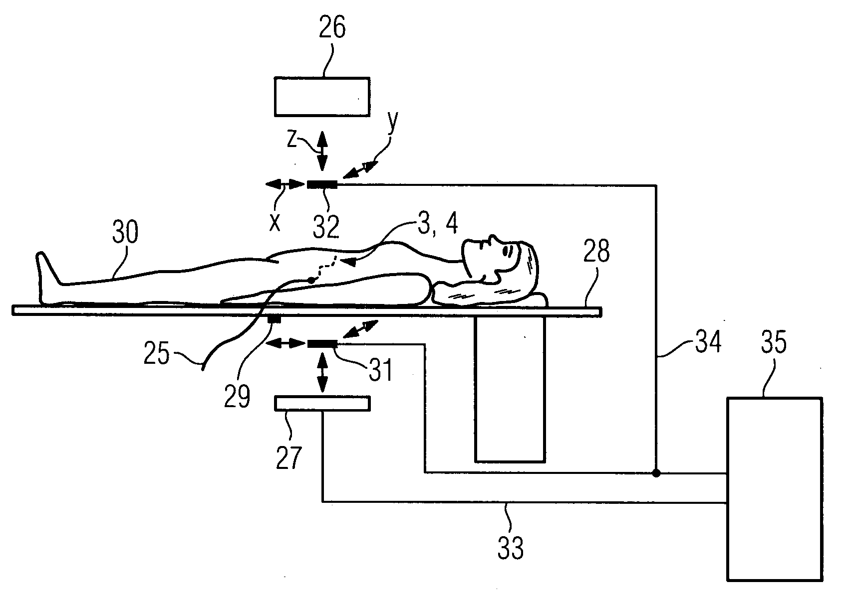 Instrument, imaging position fixing system and position fixing method