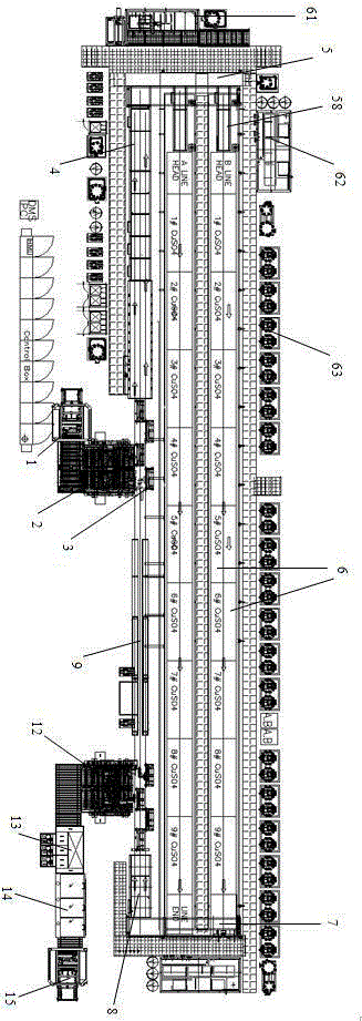 Vertical continuous electroplating hole filling line