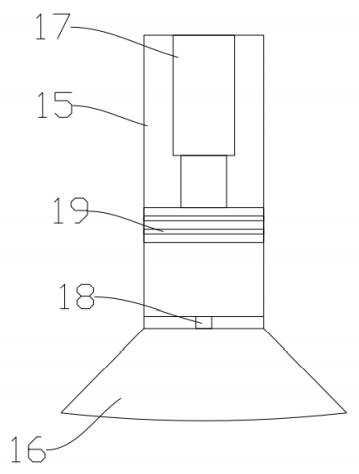 Hanging type rotating arm advancing building curtain wall cleaning, grinding and polishing device