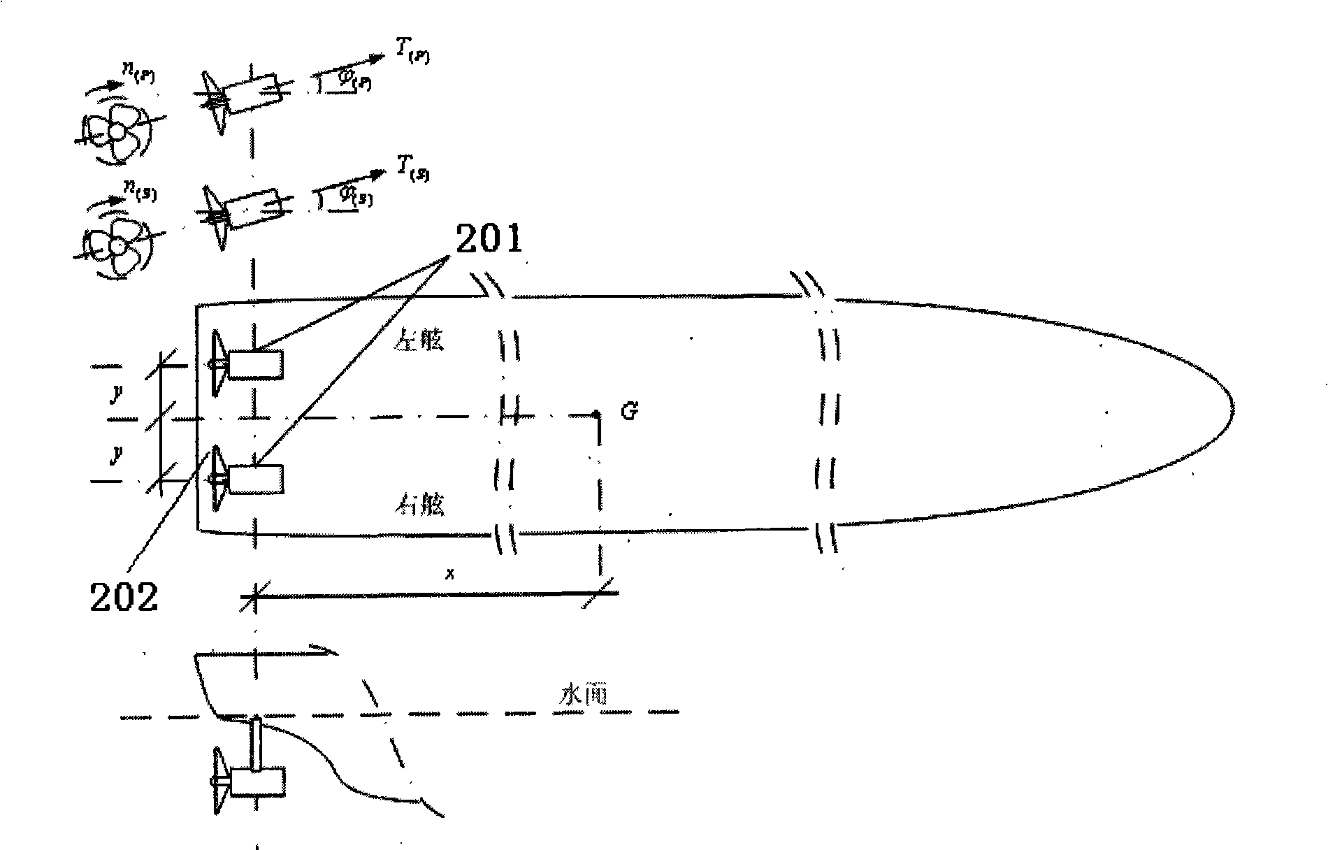 Propulsion system and navigation control method for ship