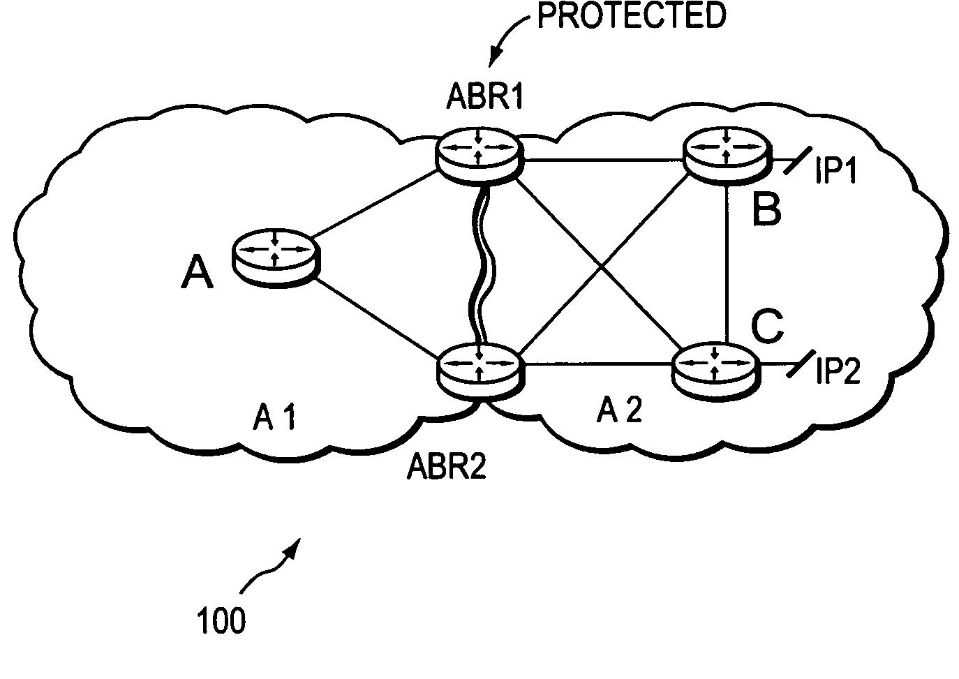 Efficient mechanism for fast recovery in case of border router node failure in a computer network