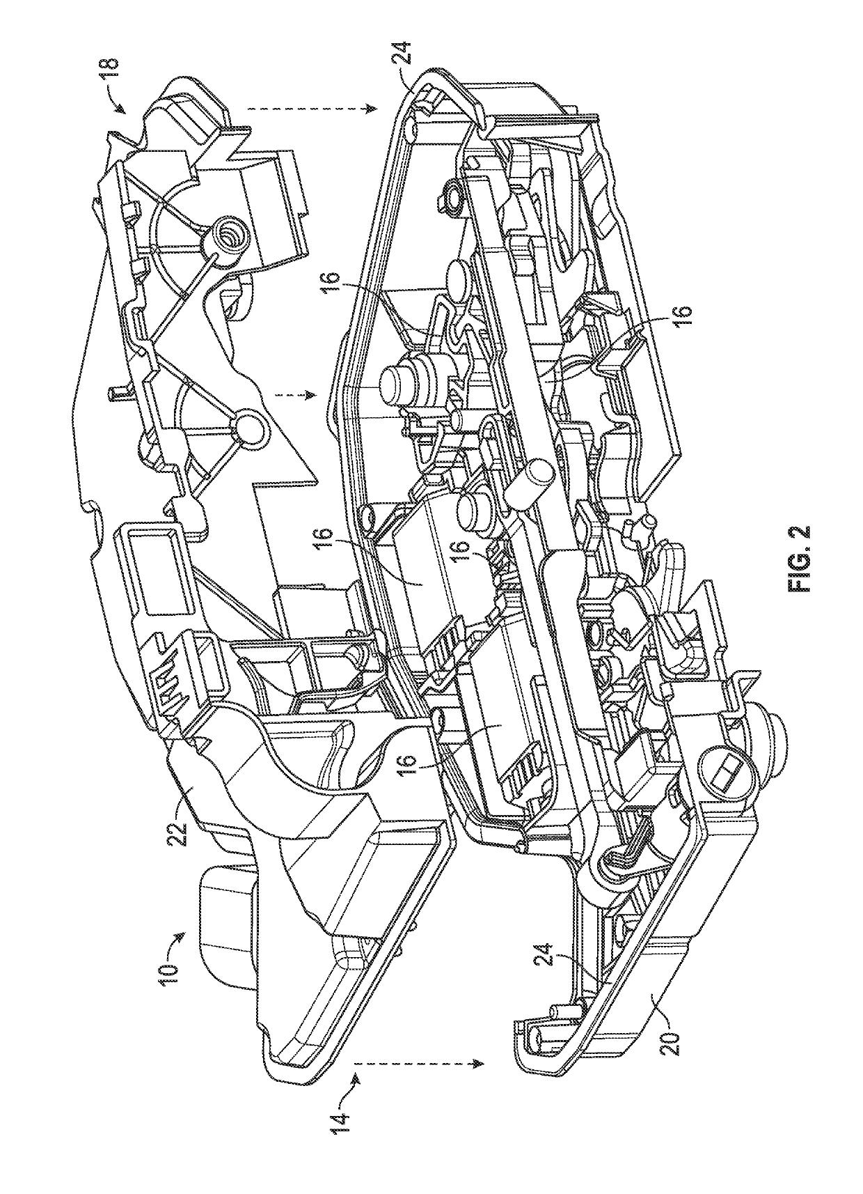 Latch housing and method for isolating components in a latch housing