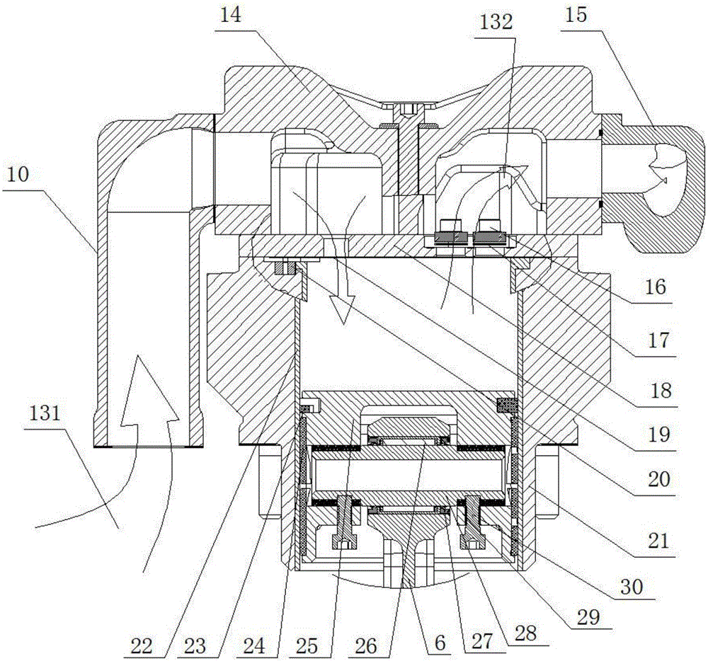 Air compression device of electrical oil-free main air compressor