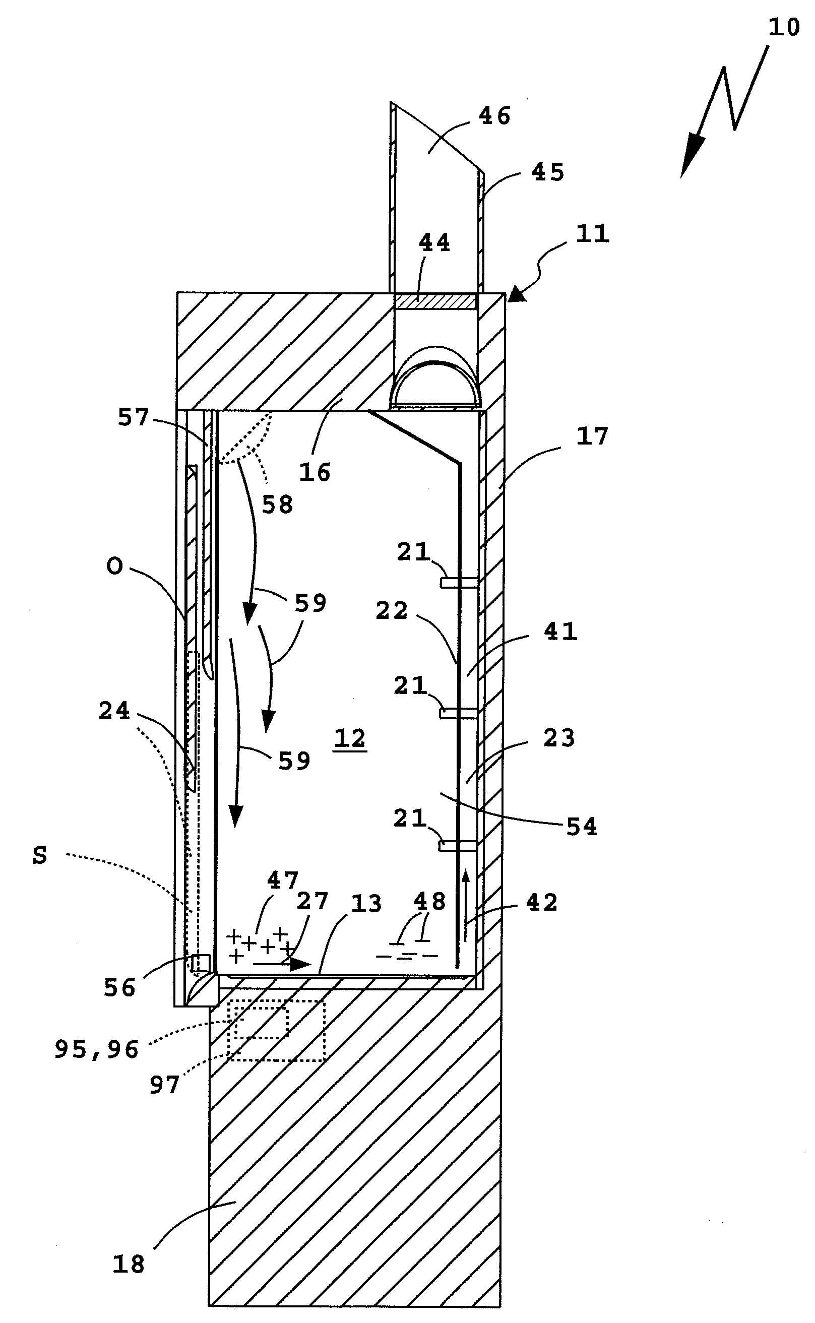 Extractor apparatus with gas cleaning