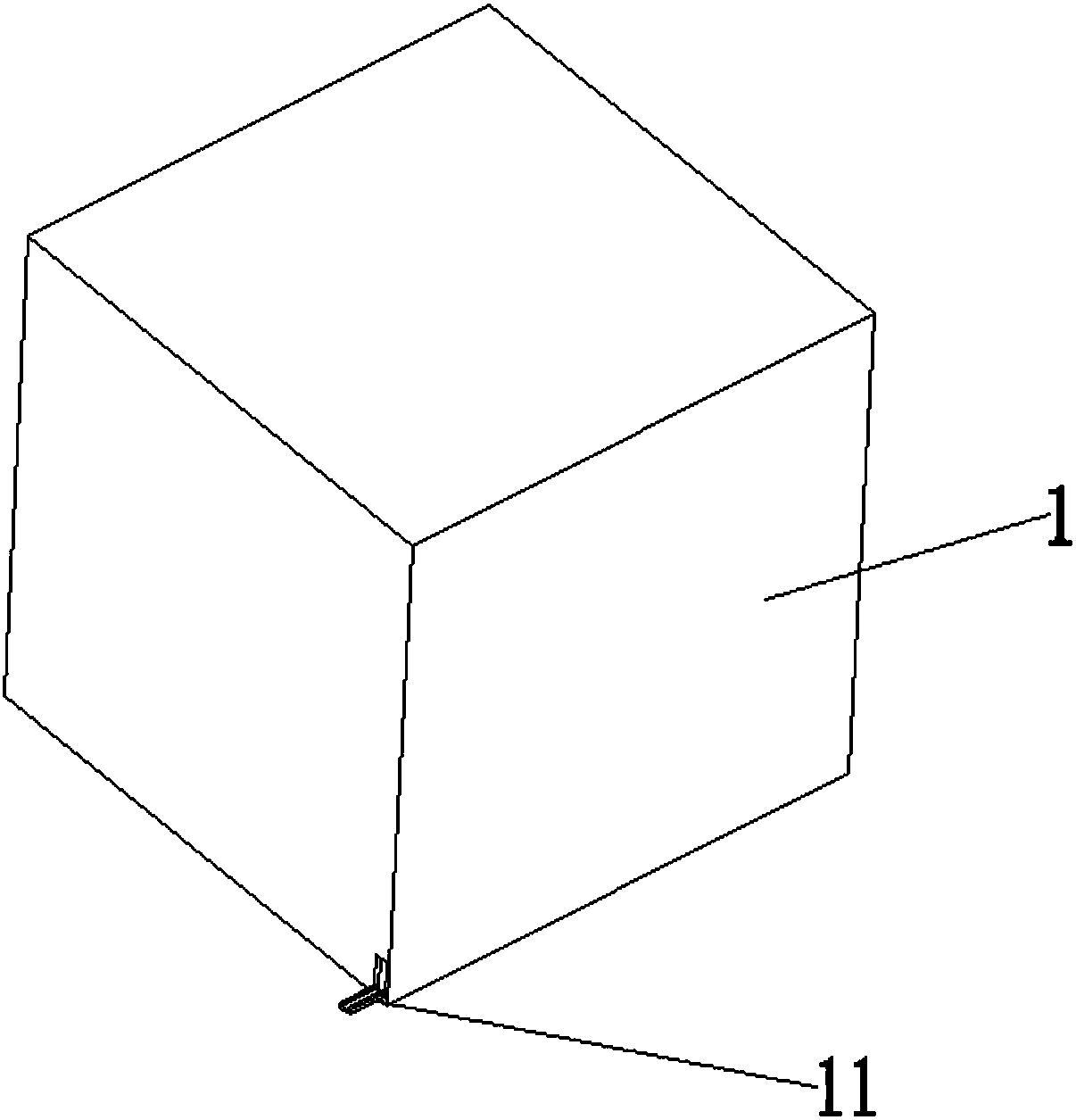 Carton box with water drainage trough