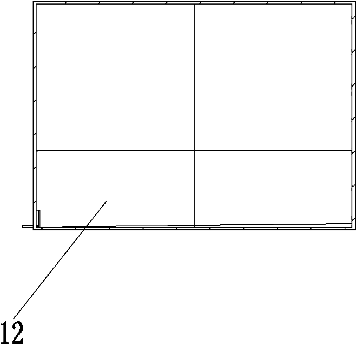 Carton box with water drainage trough