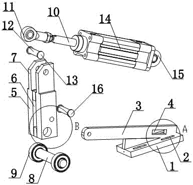 Mobile adjustable mechanical arm for lifting rope suspension