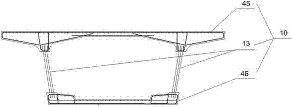 Short-line matching prefabricated formwork system for corrugated steel web composite structure girder bridge