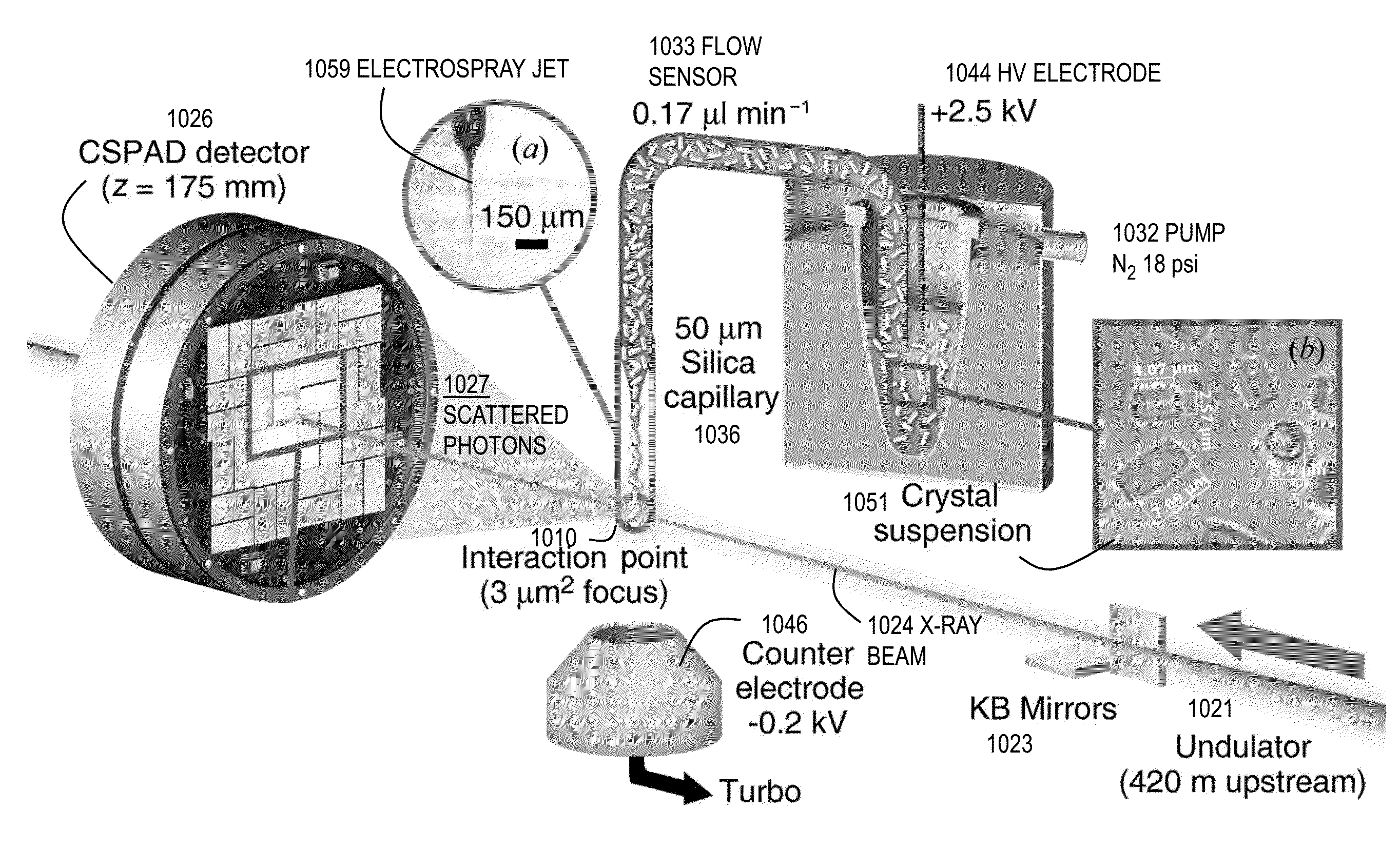 Apparatus and method for nanoflow liquid jet and serial femtosecond x-ray protein crystallography