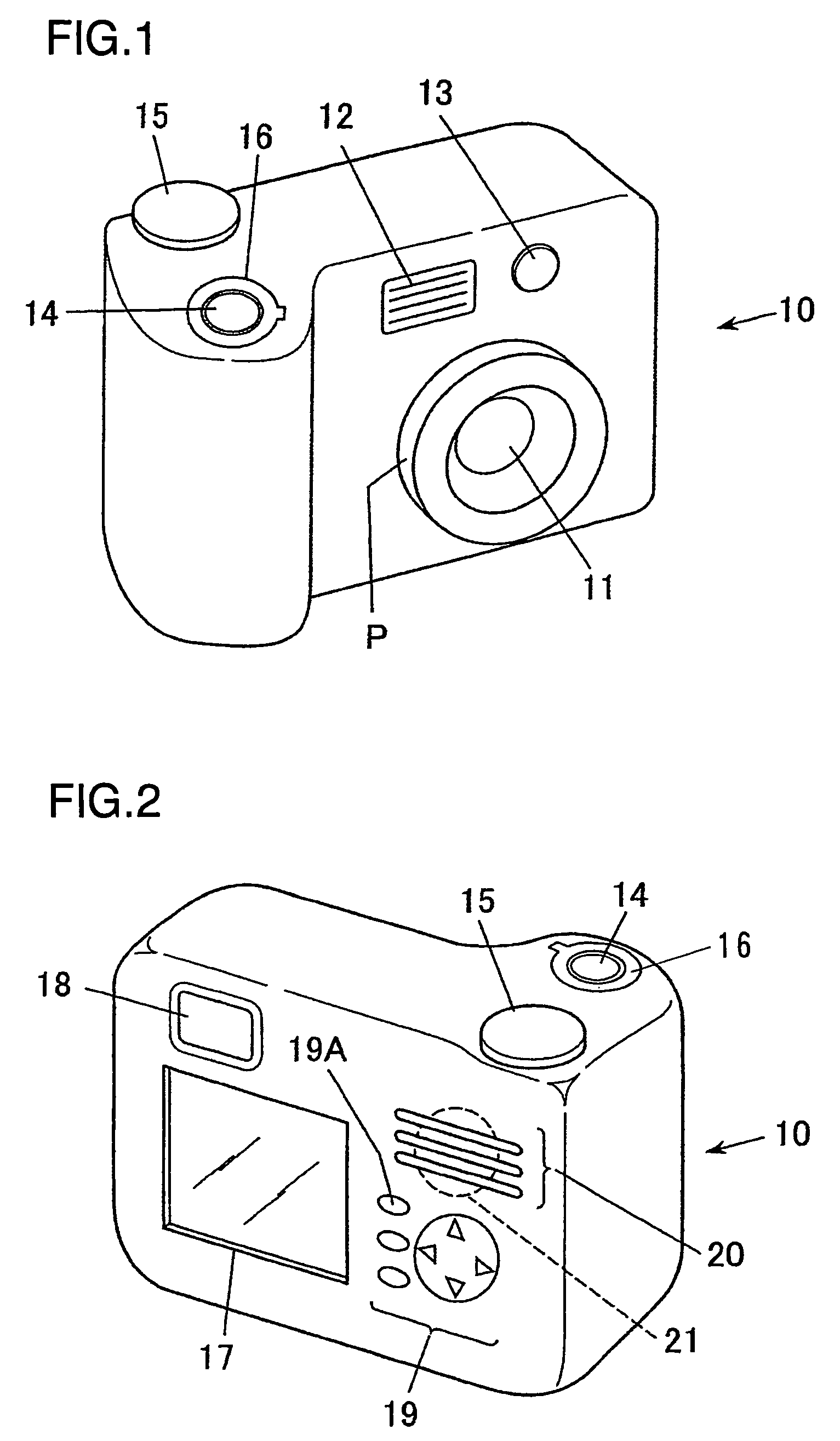 Digital camera with projector and digital camera system