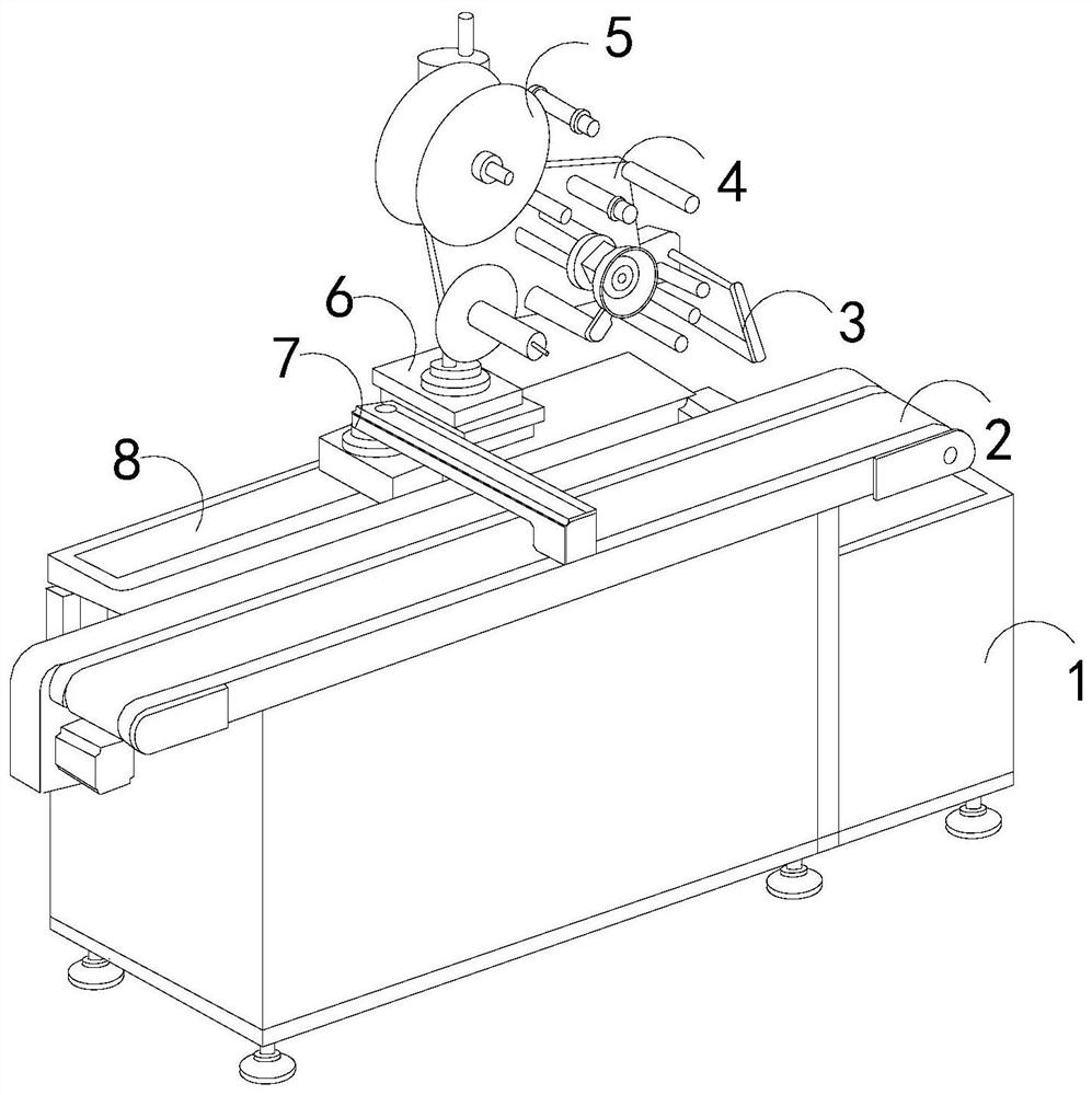 An automatic labeling machine for food production