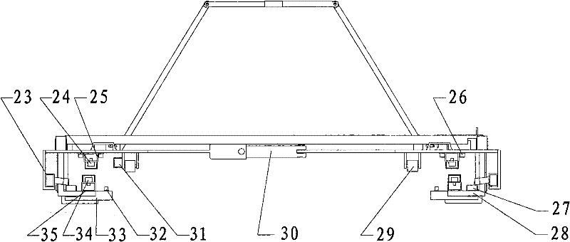 Rail detecting instrument for low and medium speed magnetic suspension F-type rail