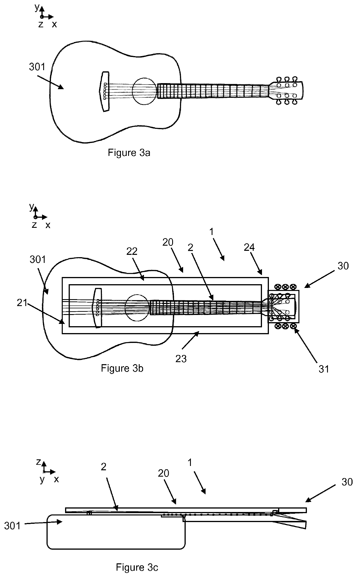 Converter arrangement and a method for increasing the number of strings on a string instrument