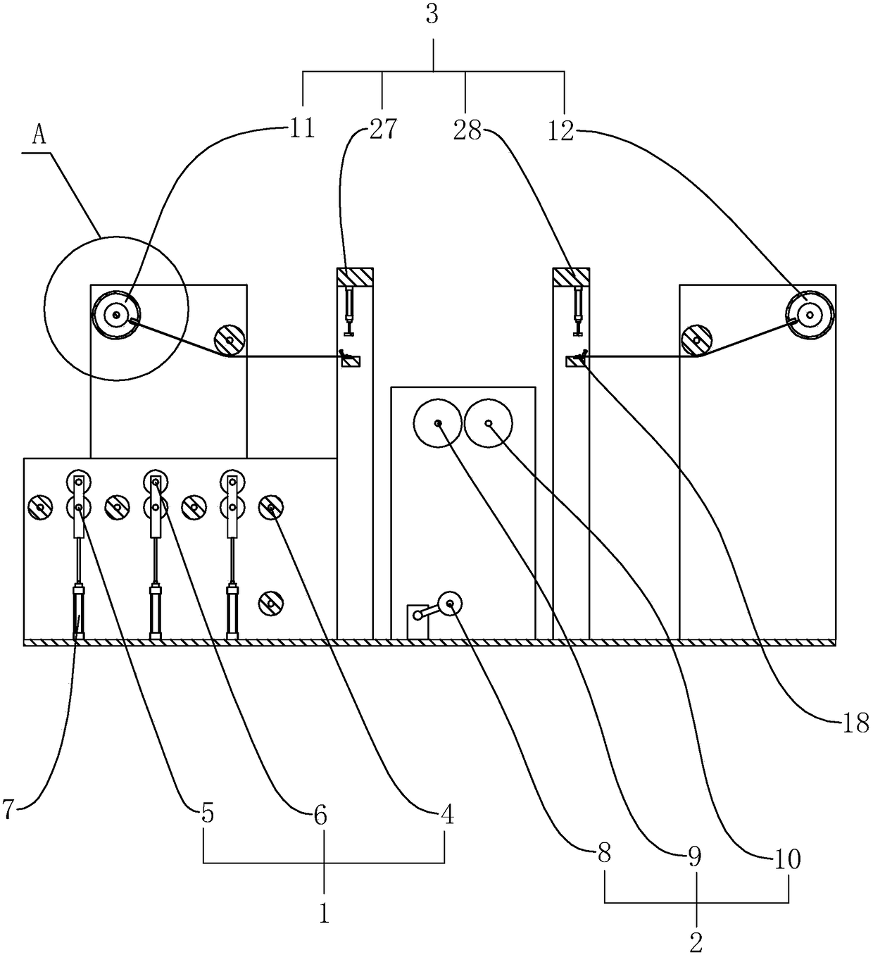 Synthetic leather winding equipment