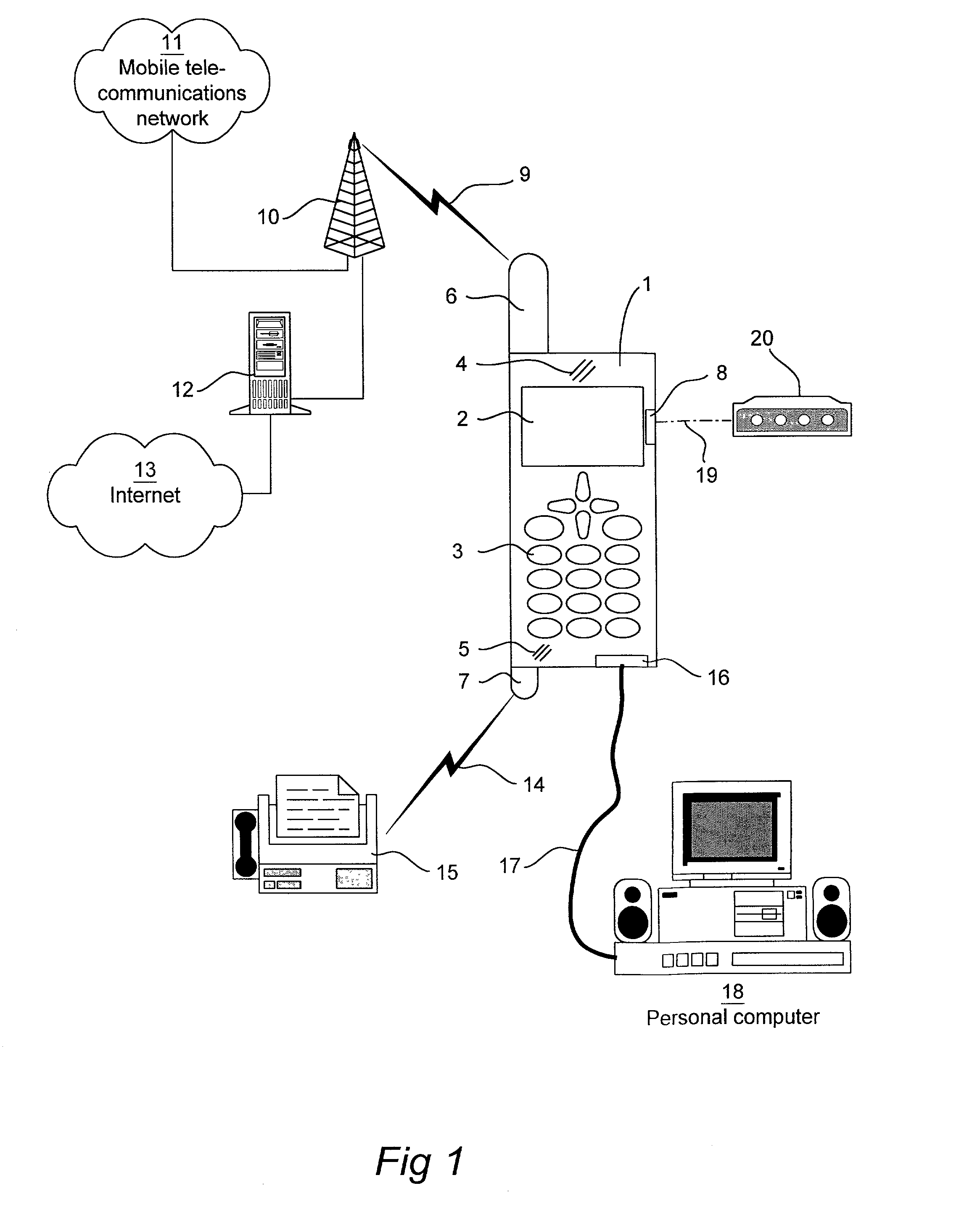 Voice communication between a portable communication apparatus and an external terminal