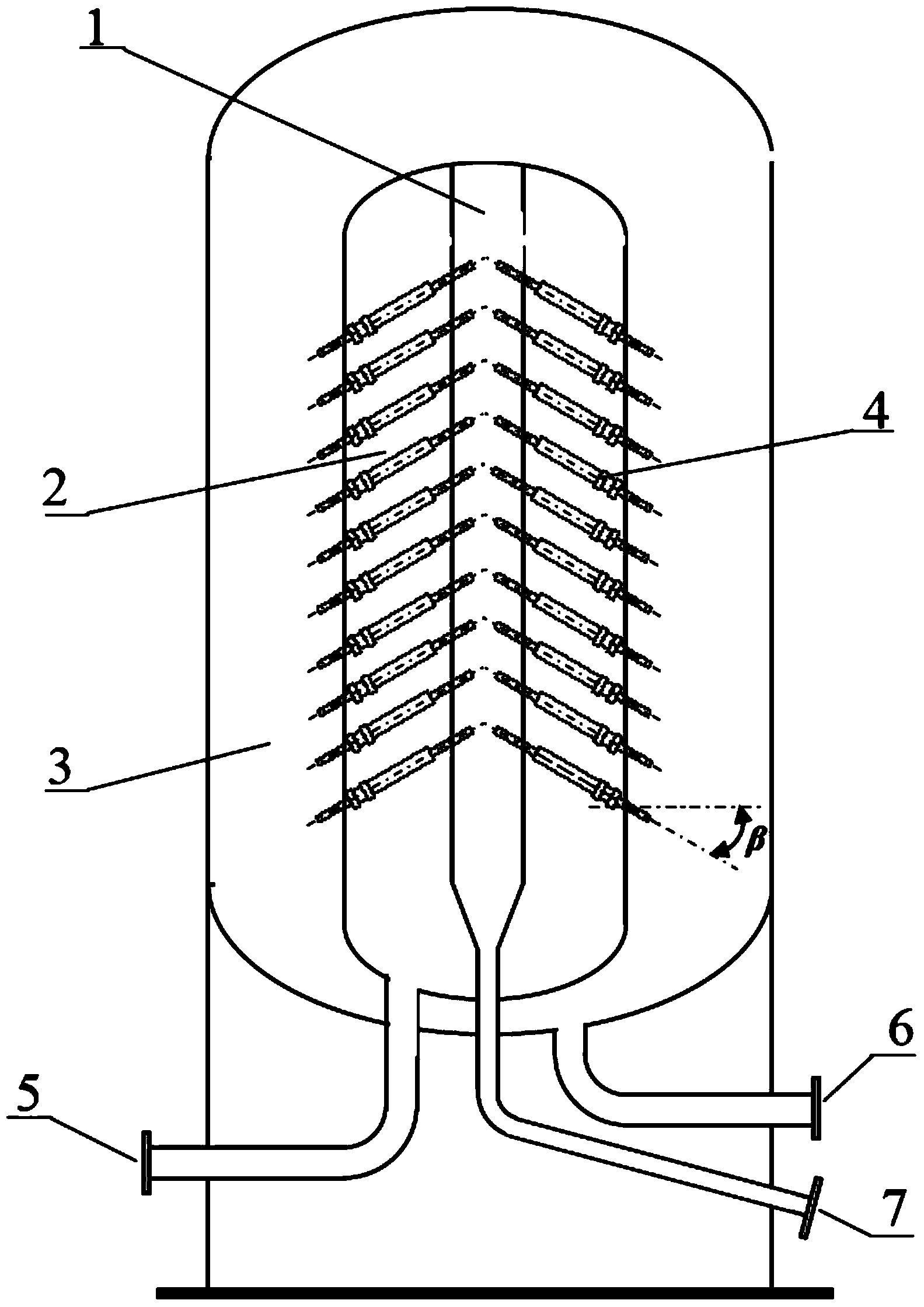 Inverted inclined installation method and device for long-period continuous stable operation of liquid-solid micro cyclone separator