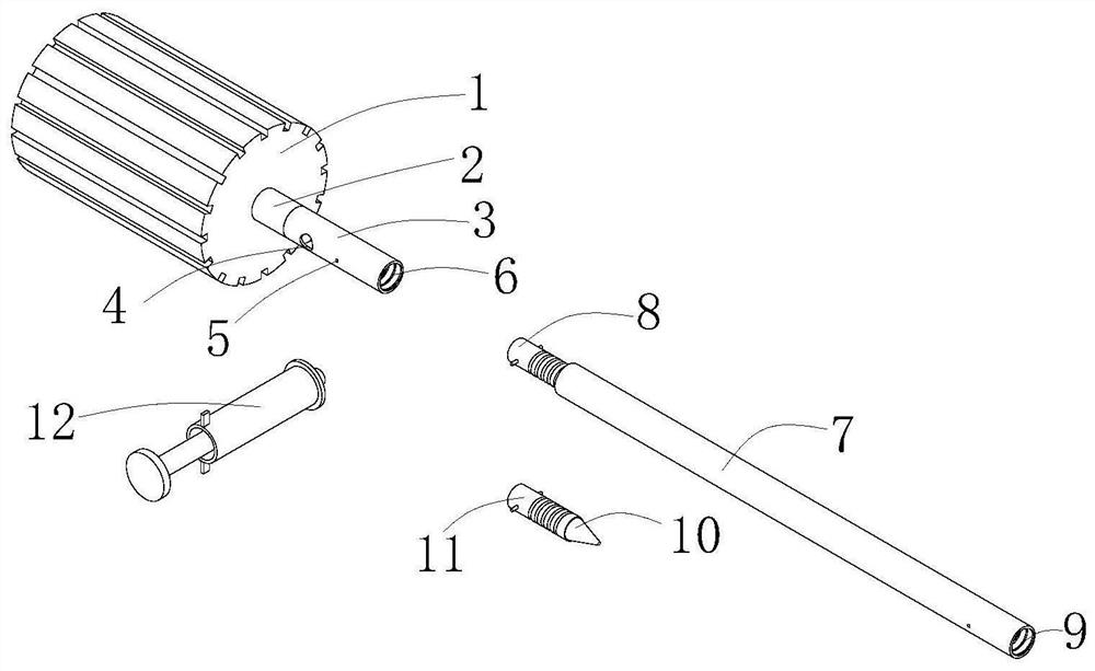 Pipeline blockage removing device convenient to disassemble