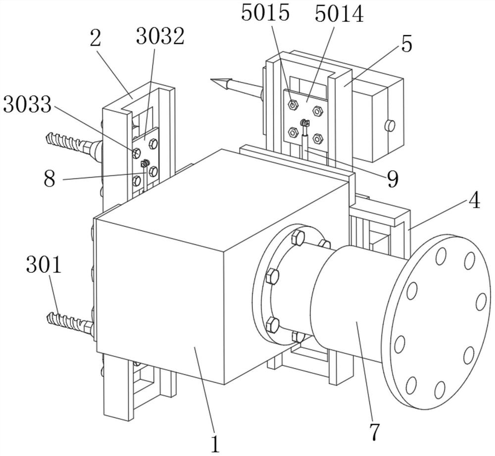 Drilling and punching combined type rock breaking device for roadway tunneling