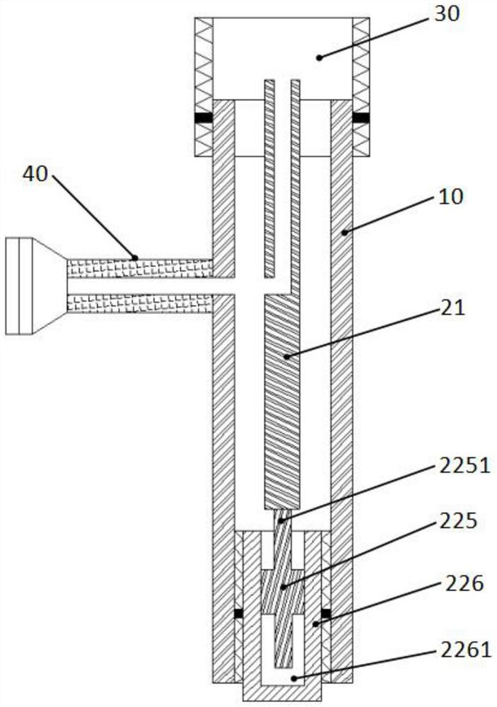 Gas taking connector