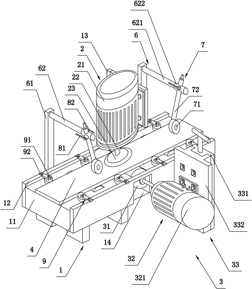Sanding machine with improved structure