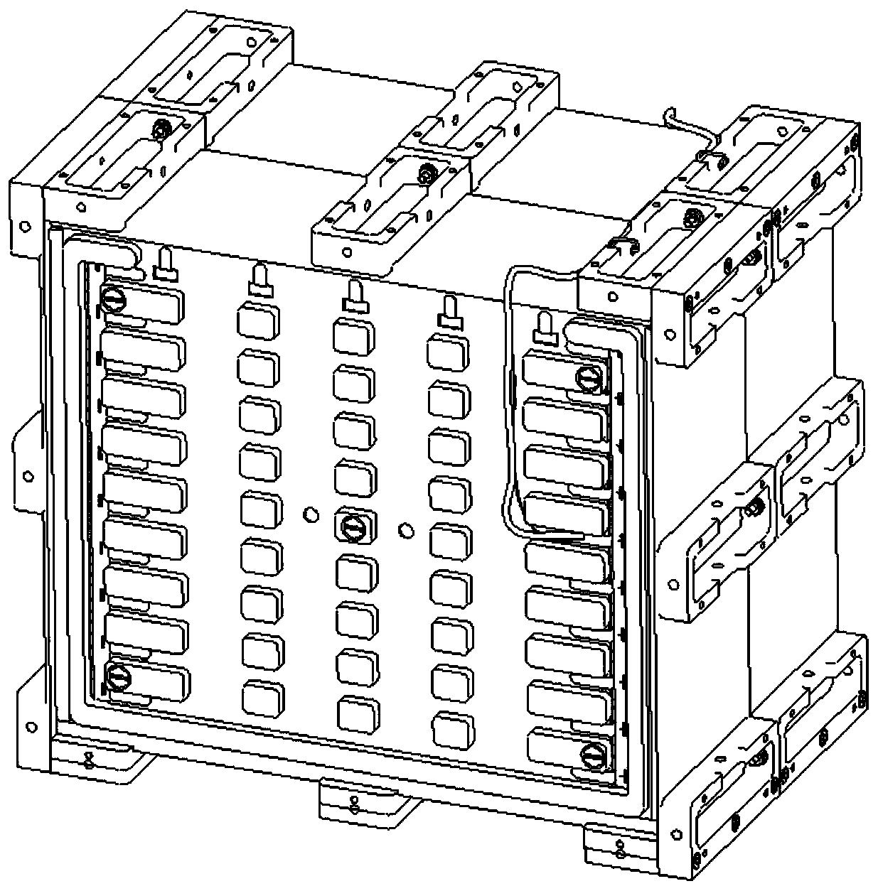 Modular lithium ion storage battery pack for carrier rocket