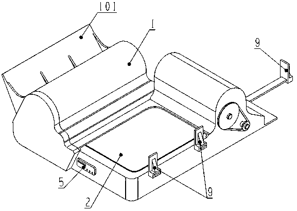 An auxiliary paper feeding device for stamping