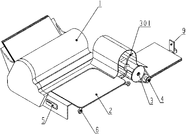 An auxiliary paper feeding device for stamping