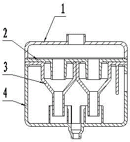 Whirlwind type oil-gas separator having self-sealing oil return structure