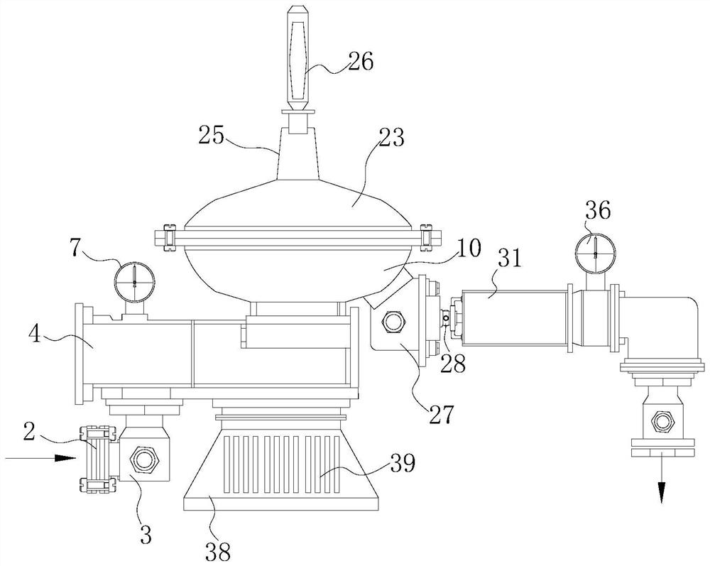 Axial-flow type gas pressure regulator capable of increasing retardation internal friction force through variable-speed dynamic balance