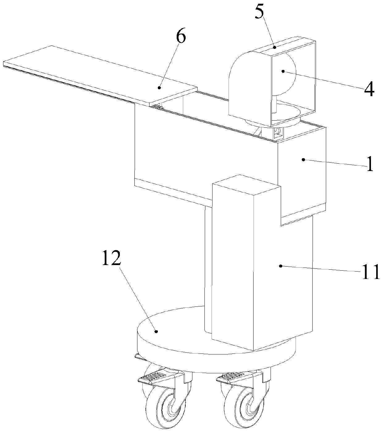 Movable support device for tunnel construction lighting