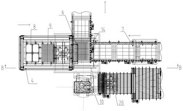 Palletizing pallet, palletizing packaging machine and palletizing packaging method