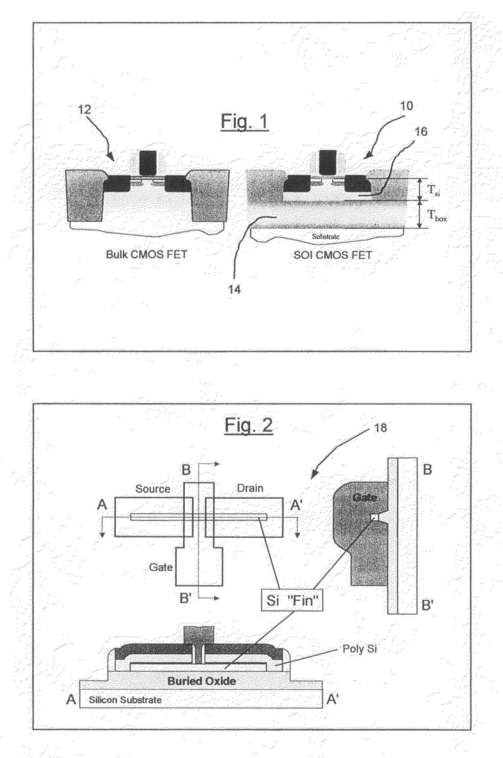 Fully-depleted castellated gate MOSFET device and method of manufacture thereof
