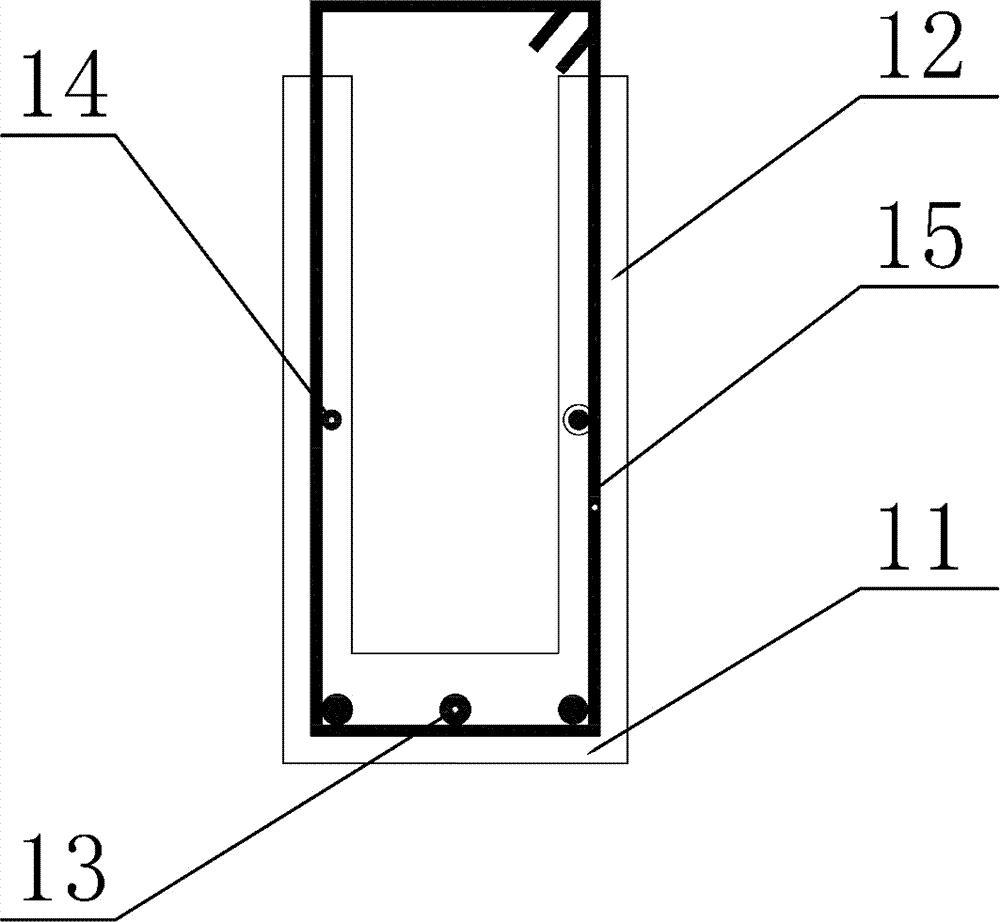 A prefabricated reinforced concrete U-shaped frame beam and its connecting steel frame