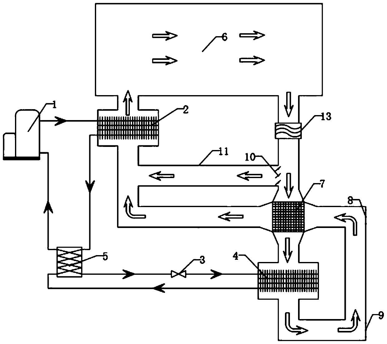 A co-based  <sub>2</sub> Drying system with transcritical heat pump cycle