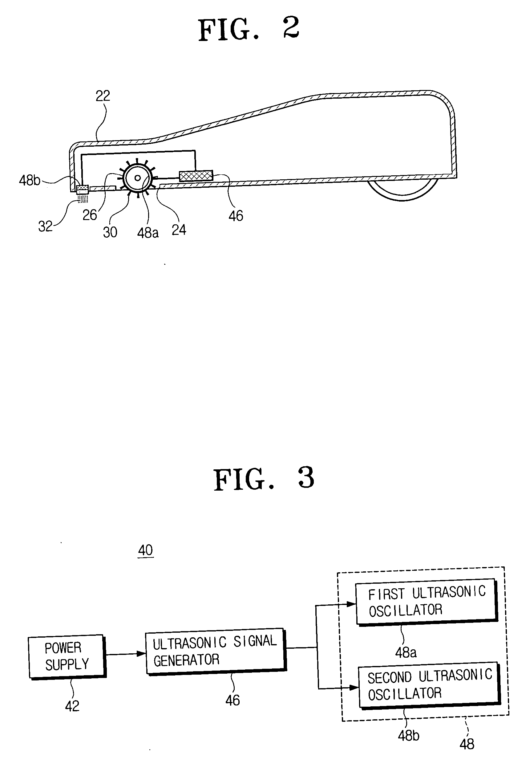 Suction brush assembly having ultrasonic oscillator and a vacuum cleaner having the same