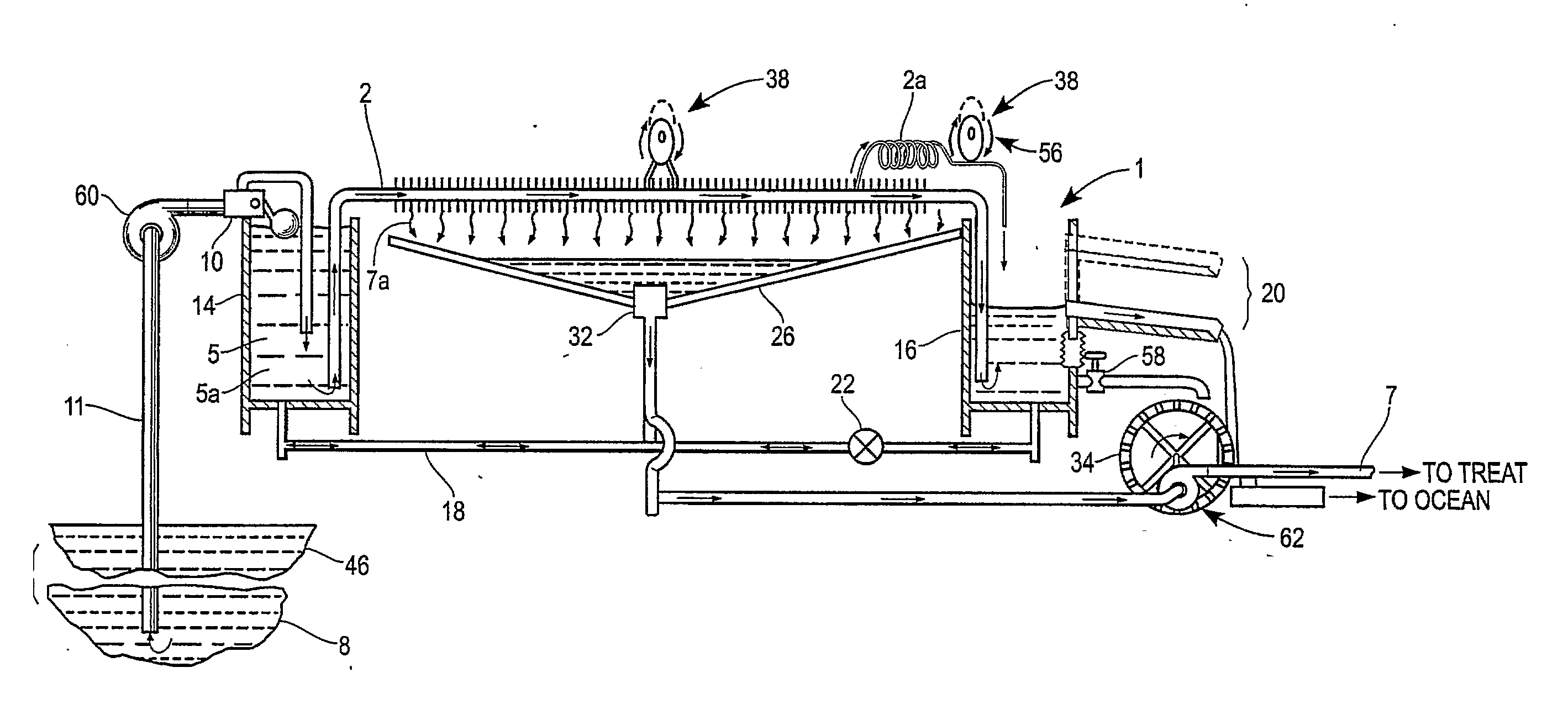 Water production system for making potable water