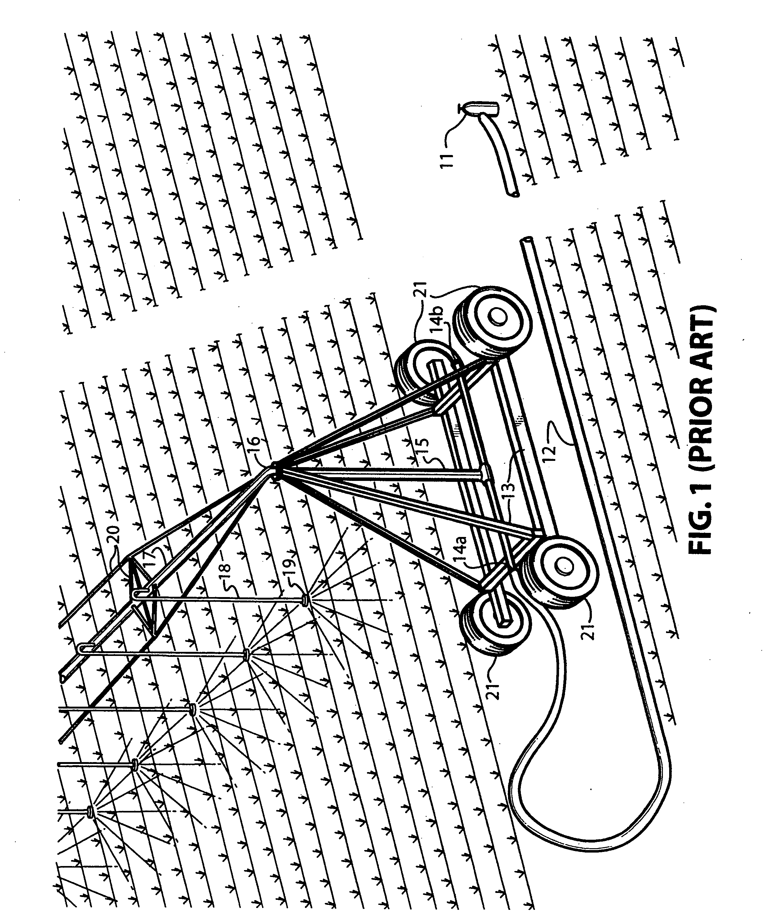 Water supply system for a linearly moving sprinkler irrigation system